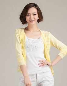 tusjoy2013夏季新款韩版镂空<em>针织开衫短外套</em>薄