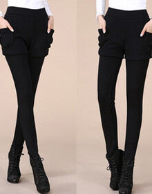 哎布哎偶 <em>2013</em>秋冬<em>短裤</em>假两件<em>打底</em>裤加绒<em>打底</em>