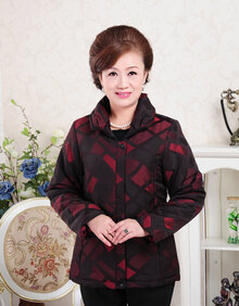 依美中老年<em>棉衣</em>妈妈<em>衣服</em>老人秋装<em>外套</em>中老年棉
