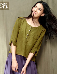 设计师品牌<em>女装森宿</em> 叙事者 2014新款春装 圆领