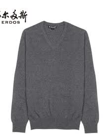 <em>鄂尔多斯</em>新品<em>羊绒</em>衫纯<em>山羊绒</em>v领男款<em>毛衣</em>针织