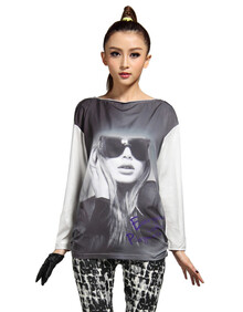 EXUN衣讯正品女装新款女F 宽松休闲个性头型