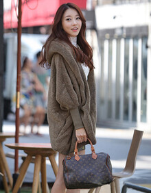 韩版新款秋冬保暖双面绒连帽<em>开衫卫衣长款</em>毛毛