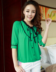 零五七一世家 <em>2013</em>夏装新款<em>夏季</em>女装中袖雪纺