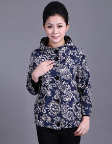 奥珞昂2014<em>新款</em>中老年<em>秋装女外套</em>胖妈妈加肥