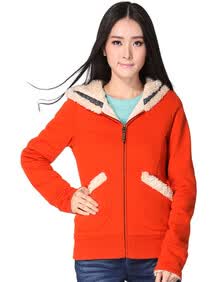 真维斯 冬装新款女装<em>抓毛</em>内里保暖时尚<em>连帽卫</em>
