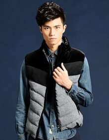 迷客尚品 2013<em>冬装</em>新款立领男士<em>棉衣马甲</em>潮款