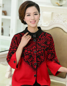 支持货到付款大码<em>妈妈</em>装<em>毛衣外套</em>中年外套高端