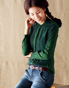 <em>茵曼</em>文艺假两件<em>针织开衫</em>【8343010673】在京