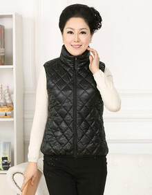 俏衣莎<em>2014</em>春季新品中老年<em>女士</em>短款<em>棉马甲</em>妈