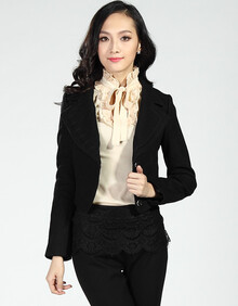 <em>红</em>蜻蜓加大码<em>女装</em>黑色小<em>西装外套</em>2013秋装新