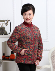 依美<em>中老年女装</em>妈妈装冬装棉衣<em>外套</em>碎花棉服老