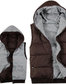 2012新款秋冬男士<em>个性棉马甲</em>韩版连帽保暖男