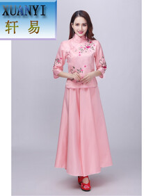 中式婚礼伴娘礼服