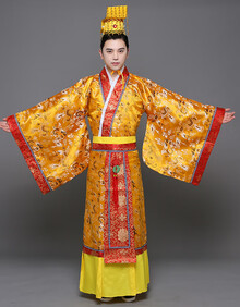 唐朝皇帝服装古装秦朝汉武帝古代龙袍太子男士儿童古装演出服春季