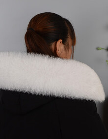 买女式超大仿狐狸毛领子帽条帽子领貉子毛真毛领子羽绒服毛领单买百搭
