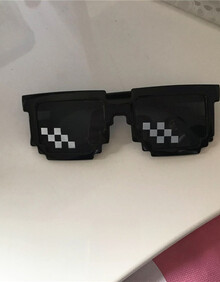 大佬眼镜抖音马赛克墨镜网红像素太阳镜大佬恶搞打码装逼眼镜社会人