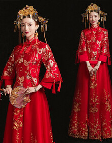 结婚新娘中式礼服】价格_图片_品牌_怎么样-京