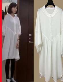 唐嫣赵默笙同款连衣裙春夏装何以笙箫默同款那美好生活 白色 s