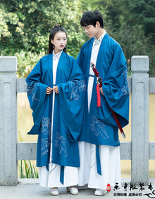 情侣魏晋中国风婚服汉服男 古风 男士仙气飘逸古装侠客书生公子白