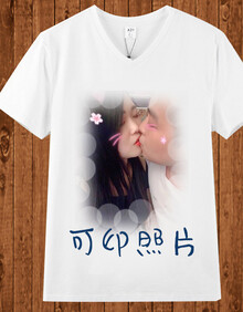 情侣装短袖t恤图案定制diy半袖女照片上衣印图自定义衣服t桖男潮 男装