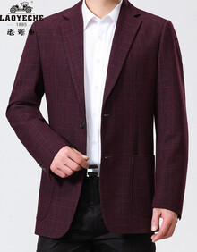 老爷车休闲便服单西外套2019新款商务休闲中年男士西服上衣春秋款24