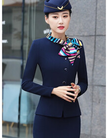 南航空姐制服职业套装女时尚套裙航空酒店工装工作服夏天秋冬 短袖