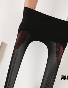 裆部360度无痕低腰女脚尖透明任意剪防勾丝哑光连裤袜 p真维斯 黑色