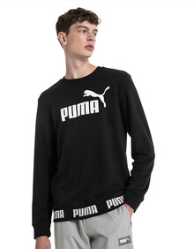 PUMA彪马官方 新款男子休闲印花圆领卫衣 AMPLIFIED 854736 黑色 01 L
