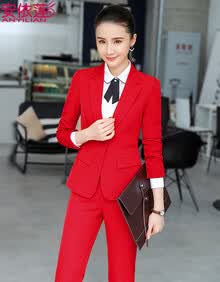 两件套红色西装 193裤子 l