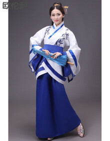 古装唐装汉服女 唐朝拖尾贵妃服装婚服 仙女装美公主演出服装古代 白