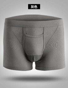 男士阴囊托内裤透气排湿u凸囊袋阴茎阴囊分开枪蛋分离提睾丸内裤 灰色