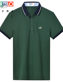 卡帝乐鳄鱼 短袖t恤男polo衫新品2018夏天薄休闲翻领中年男装纯色大码