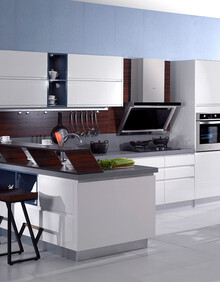 整体橱柜定制 现代风格烤漆橱柜套餐石英石台