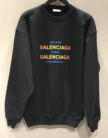 balenciaga圆领卫衣,balenciaga卫衣 balenciagay圆领彩色logo卫衣 xs