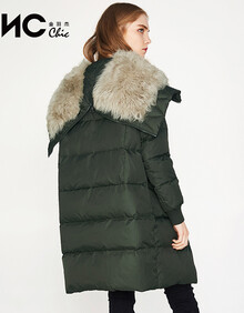 LINC/金羽杰羽绒服女中长款冬新款商场同款7470917 颓绿色 L