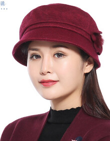 中老年女士冬帽子