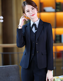 女2018秋冬季新款加绒加厚冬装新品西装外套女黑色西服正装面试工作服