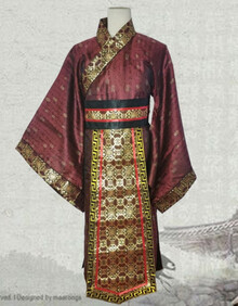 【新品促销】古装男汉服公子秦朝汉朝三国官服大臣演出服装古代戏服