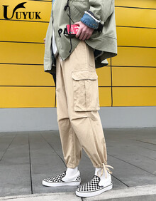 抽绳直筒长裤