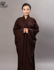 不透明居士服男女佛衣袈裟大褂长衫僧衣禅修拜佛佛教衣服复古僧袍居