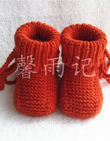 诗彩妮成品鞋婴儿毛线鞋编织手工软底鞋17新款婴儿针织鞋diy宝宝鞋r