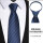 8厘米藏青浅蓝条拉链款领带