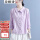 紫色/棉麻提花衬衫