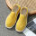 黄色灯芯绒布鞋