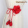 花朵01窗帘绑带-大红色