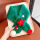 【圣诞围巾】绿色-毛毡雪花红星