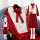 红色连衣裙+针织马甲