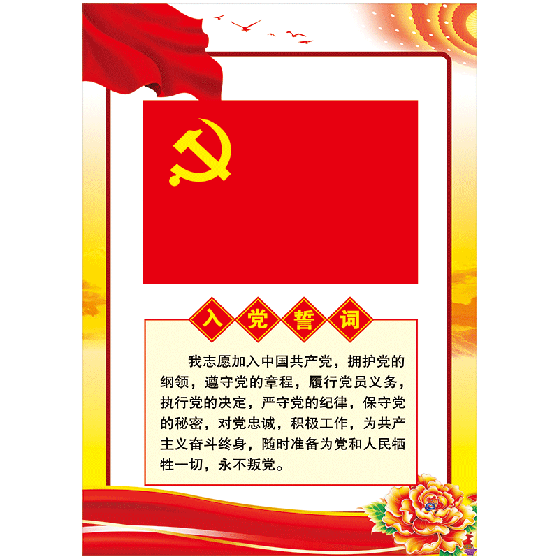 党支部宣传画展板挂图新版党建制度牌党员活动室布置党务工作入党誓词