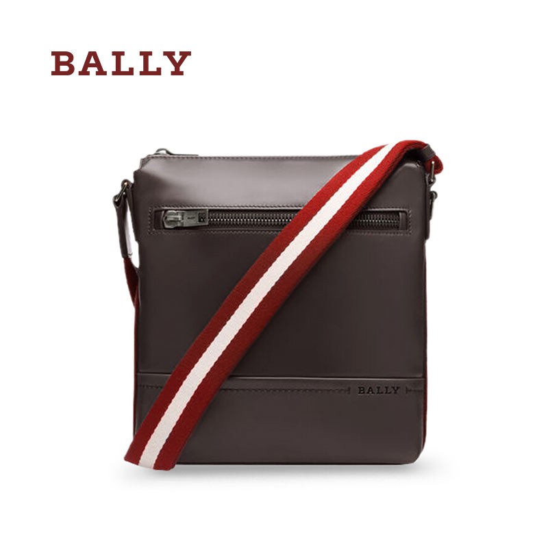 bally牛皮斜跨单肩包